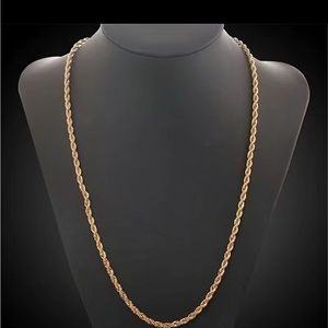 18k gold plated men’s/women’s necklace and bracelet set